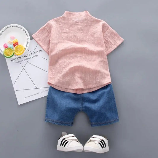 Summer Baby Boys GIrl Clothes Suit Children Casual Cartoon Shirt Shorts 2Pcs/Sets Kids Outfits Toddler Costume Infant Tracksuits