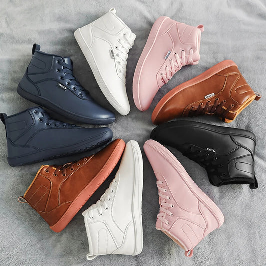 New Winter Booties Outdoor Waterproof Barefoot Boots For Men Ankle Boots Plush Warm Snow Shoes Non-slip Casual Sneakers Big Size
