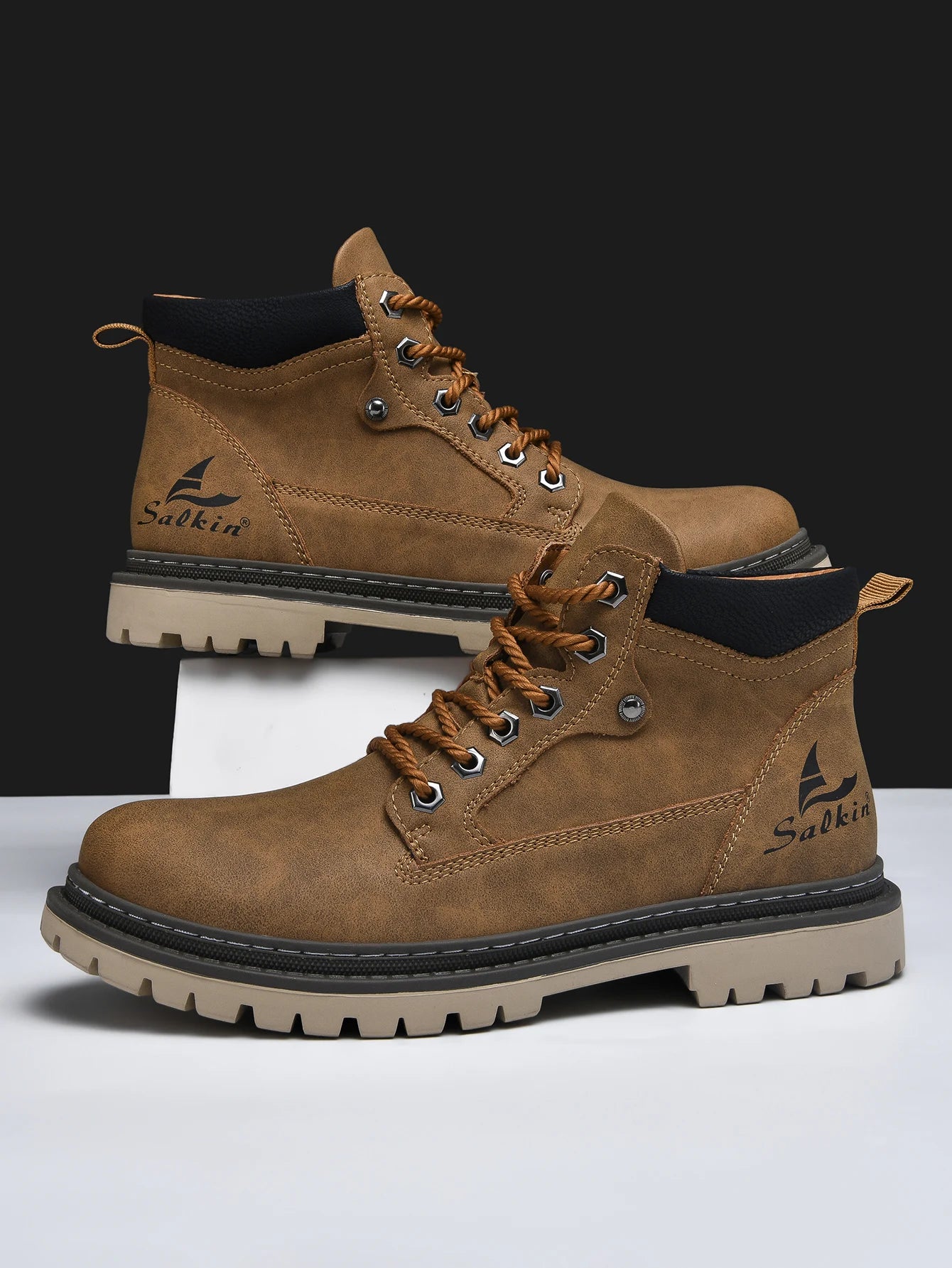 Handmade Men Boots Autumn Outdoor Hiking Boots Ankle Winter Leather Shoes Sneakers Hombres Botas High Top Footwear Anti Slip