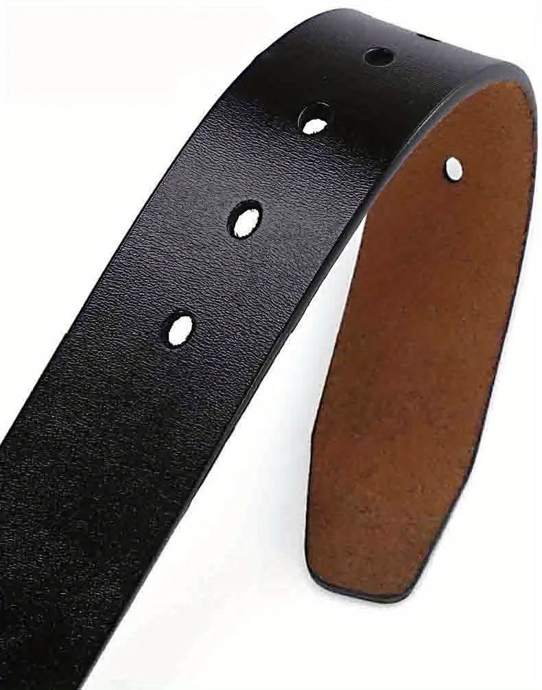 Belt for Men Original Genuine Leather Alloy Metal Pin Buckle Waist Belt Straps Plus Extra Size 105 110 120 130 140 150 160 170cm