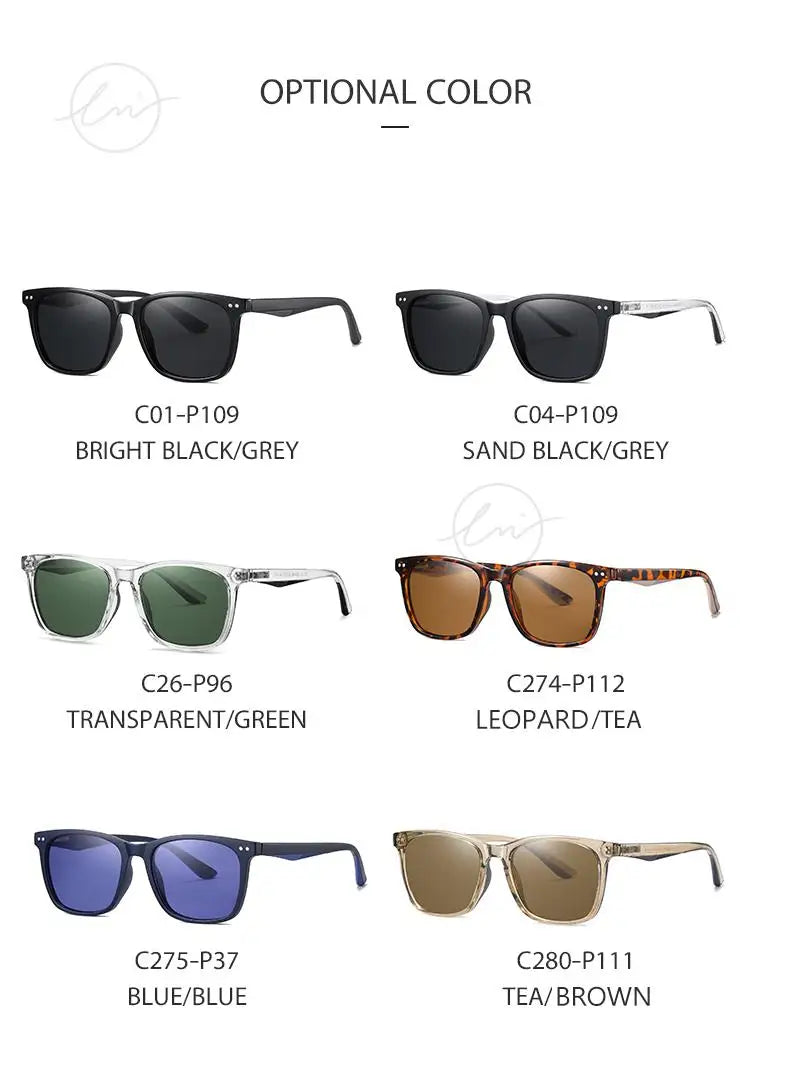 Brand Polarized Sunglasses Men Women Fashion Square Shades Leopard Frame Ladies Travel UV400 Goggles Driving Sun Glasses