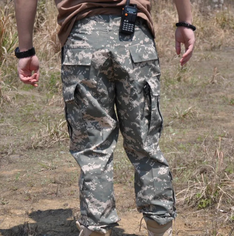 Men's Uniform Camouflage Tactical Multicam Cargo Pants Army Combat Long Trousers Fisthing Climbing Hunting Pants