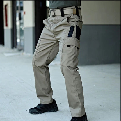 Outdoor Tactical Pants Men Casual Cargo Trousers Multi-pocket Waterproof Pant Autumn Spring Outdoor Workwear Hiking Trousers