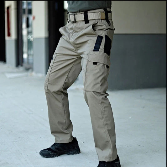 Outdoor Tactical Pants Men Casual Cargo Trousers Multi-pocket Waterproof Pant Autumn Spring Outdoor Workwear Hiking Trousers