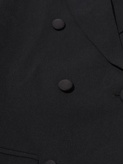Patchwork Diamonds Backless Blazer For Women Notched Collar Long Sleeve Spliced Button Chic Blazers Female Style