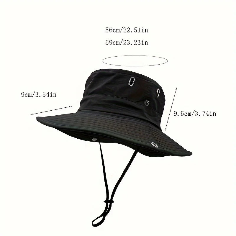 New Fisherman's Hat Fashionable and Versatile Sunscreen Mountaineering Hat Adjustable Breathable Waterproof Outdoor Camping Hat
