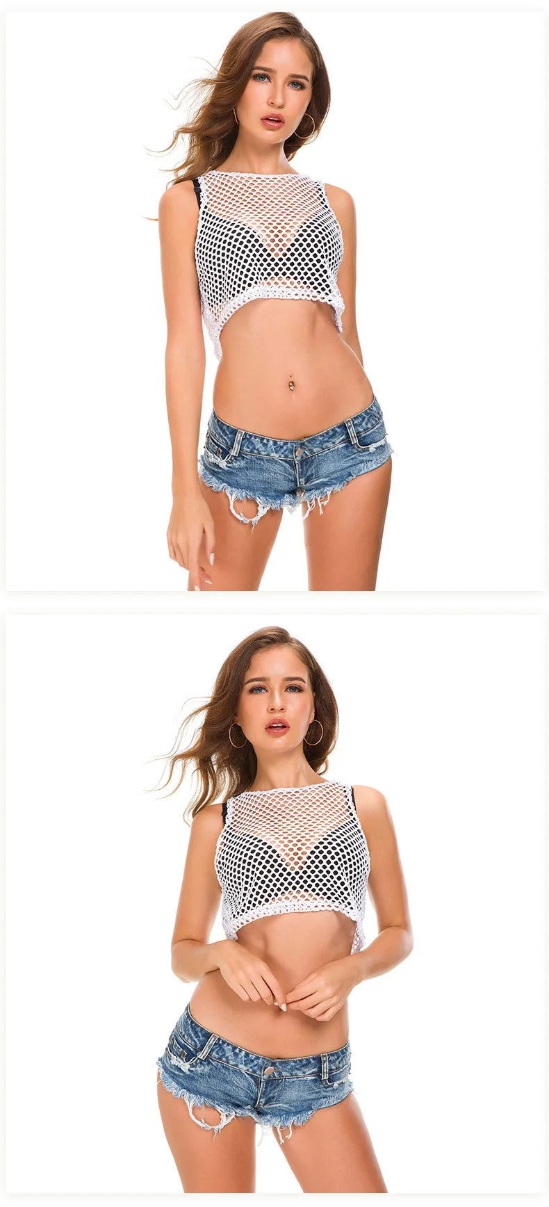 Denim Shorts Women Mini Pants Sexy Low Waist Jeans Slim Fit Hole Pant Button Streetwear Elegant High Street Summer 2025