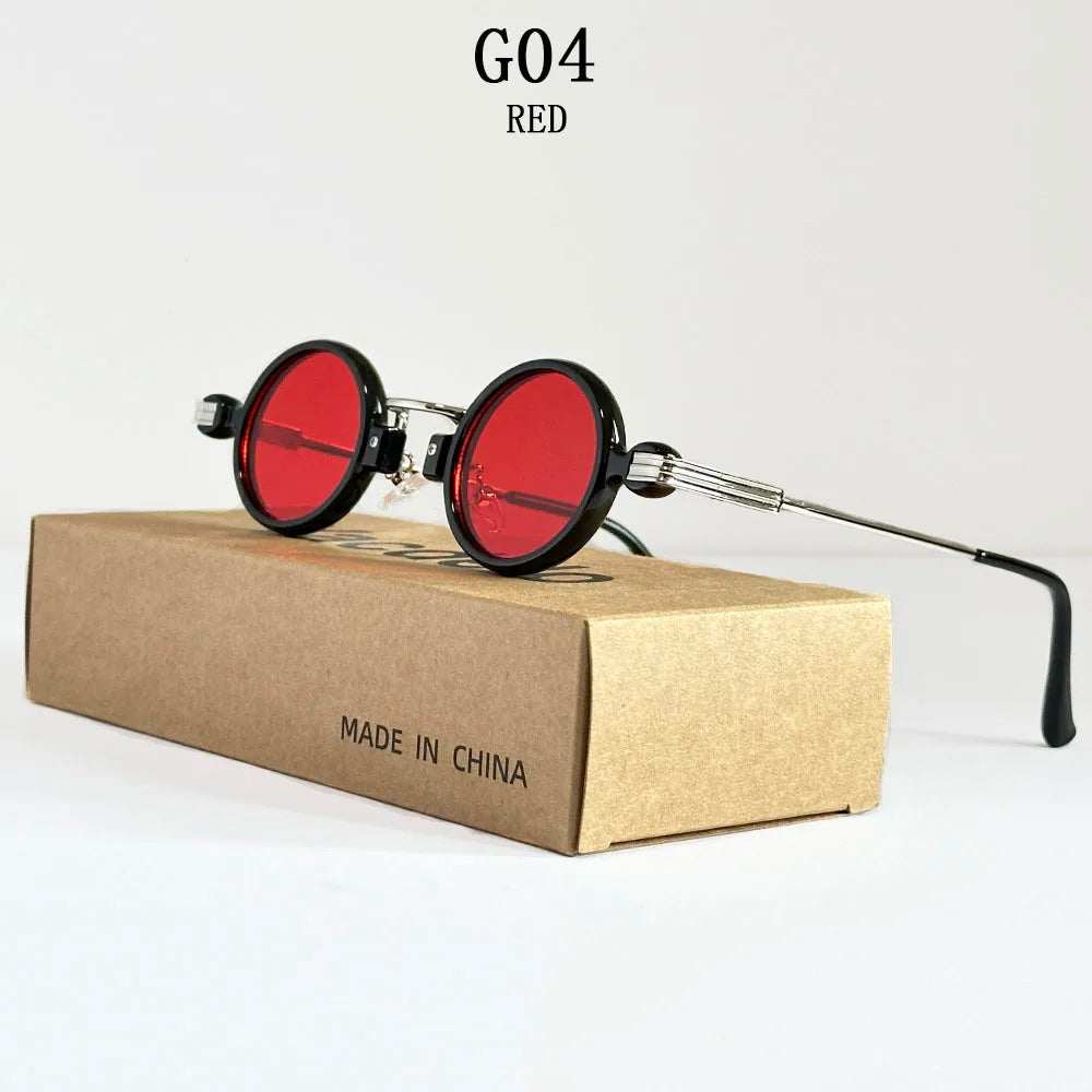 Small Round Punk Sunglass Men Vintage Vacation Steampunk Sunglasses Women Trendy Retro Fashion Glasses Gafas De Sol Hombre Vasos