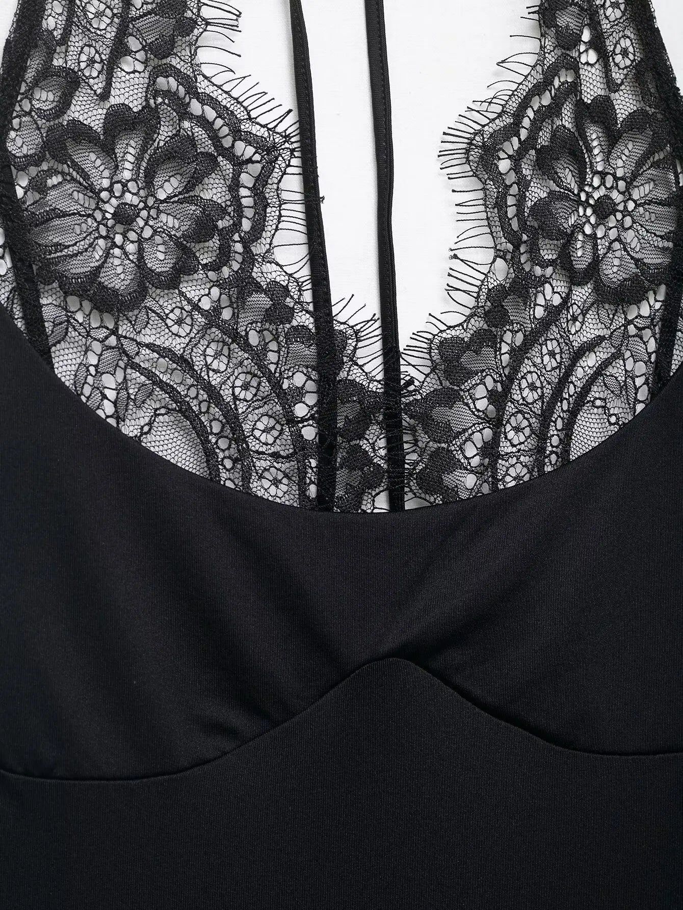Ladies Sexy Slim Bodysuits Women Chic Lace Partwork Sleeveless Fashion Backless Sling Tops Newest Casual Playsuit Outfits Female