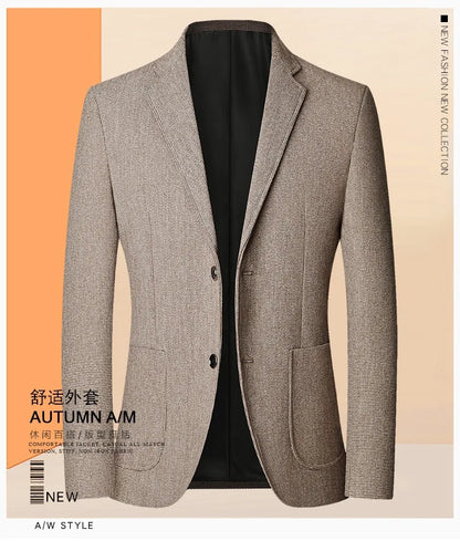 2025 Spring and Autumn New Six Color Checkered Non-iron  Suit Jackets for Men, Royal Blue Casual Blazer Masculino /blazer Hombre