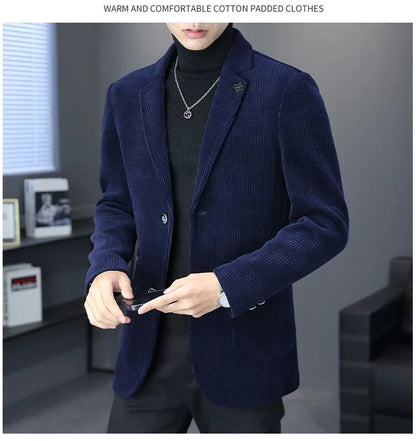 Blazer Boutique Men's Fashion Business Casual Solid Color Korean Version of The Trend Simple Casual Elite Party Gentleman Suit