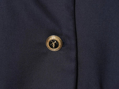 Elegant Casual Chic Women Blazer NavyBlue Buttons Stand Collar Slim Blazer Fashion 2026 Spring Summer Office Lady Blazer