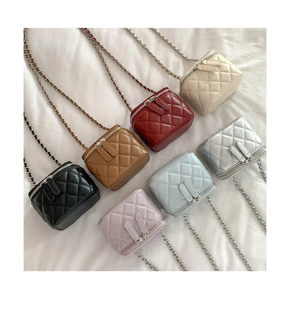 Mini Lingge Shoulder Bag Luxury Designer Bags for Women 2023 Fashion Chains Crossbody Bag Box Handbags Lipstick Coins Purses New