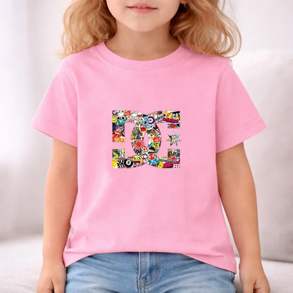 Kids Summer T-Shirt Sets Girls White Boy Black Red Casual T-Shirt+Shorts Printed Kids Outfits Teen Children's Loose Short Sleeve
