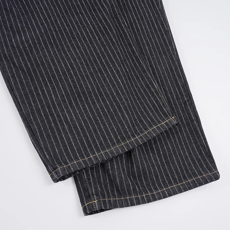 Women Striped Relaxed Fit Jeans Retro Low Rise Wide Leg Denim Pants Grunge Loose Trousers 2026 Spring Y2K Clothes 2026