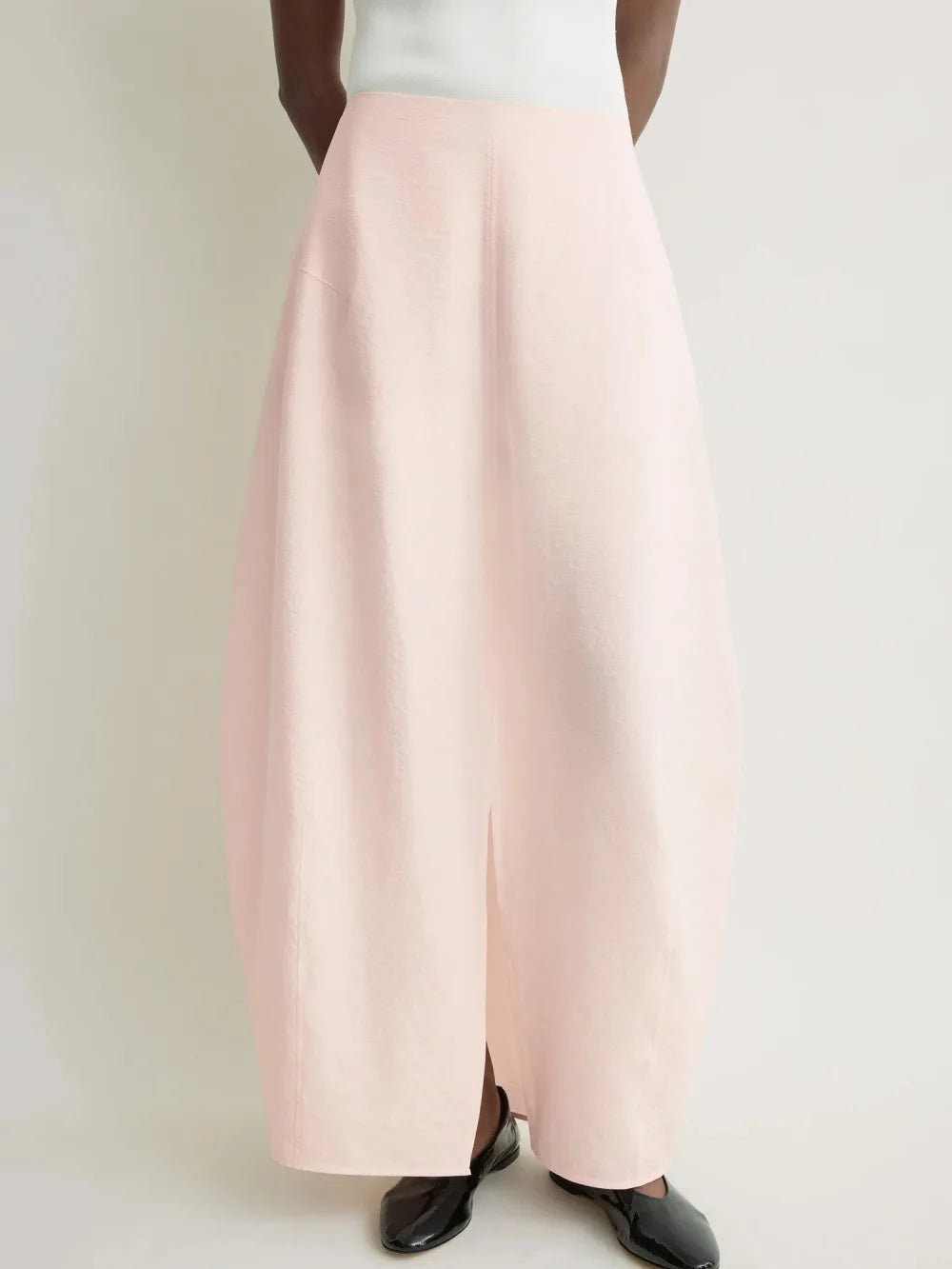 Maxdutti Design Sense Split Flower Bud Skirt French Elegance Minimalism High Waist Women's Skirt Woman Clothing Faldas Skirts