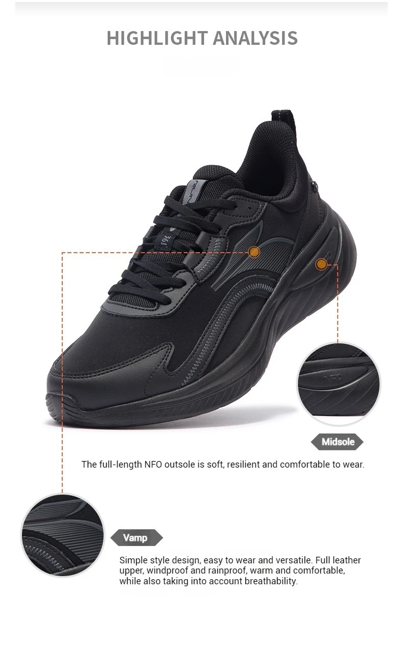 3 Men's Running Shoes Autumn Leather Lightweight Shock-absorption Fitness Commuting Sneakers Male 672432232
