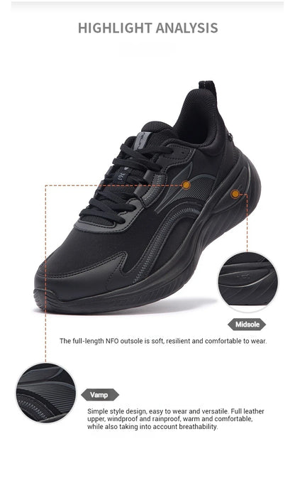 3 Men's Running Shoes Autumn Leather Lightweight Shock-absorption Fitness Commuting Sneakers Male 672432232