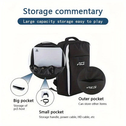 Travel Backpack For PS5 Console, Accessories, Protective Carrying Case Storage Bag Compatible With Sony PS5 Console