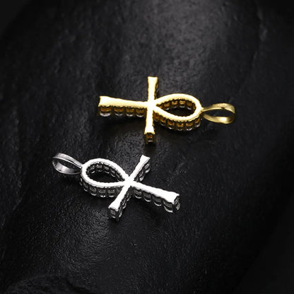 D VVS1 Moissanite Cross Pendant Necklace Full Diamond with GRA Wedding Party Jewelry Rope Chain Necklaces for Women Man