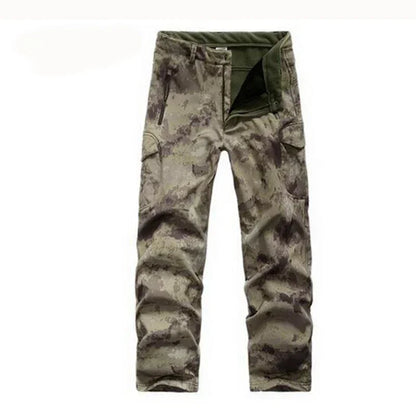 Tactical Pants Soft Shell Fleece Cargo Pants Men Hunting Pants Camouflage  Pant Casual Trousers Unisex Waterproof