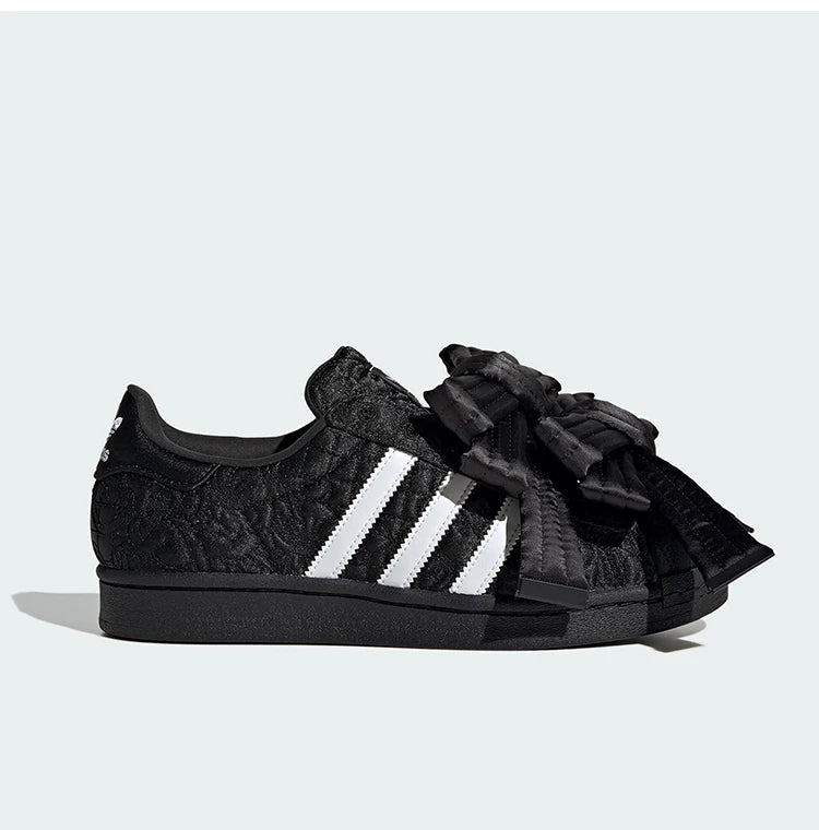 Official Authentic Three Stripes Women's Bow Casual Low-top Sneakers JR7978