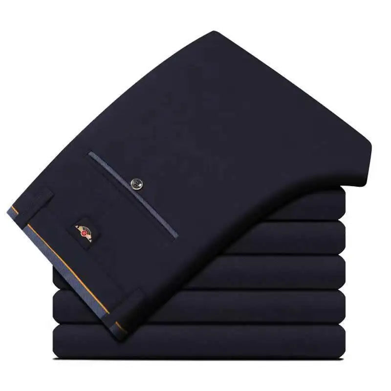 Stretch Suit Trousers for Men Office Pants Non-Ironing Slim Fit Bridegroom Suits Wedding Business Black Suit Pants Men