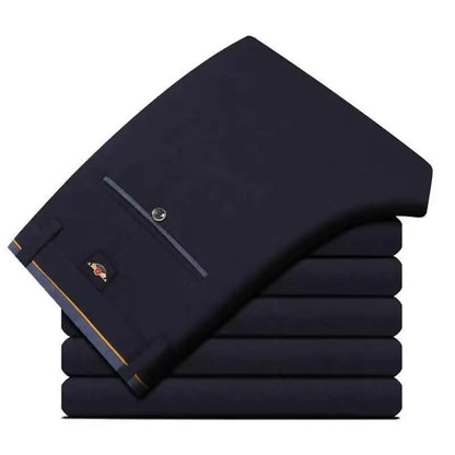 Stretch Suit Trousers for Men Office Pants Non-Ironing Slim Fit Bridegroom Suits Wedding Business Black Suit Pants Men