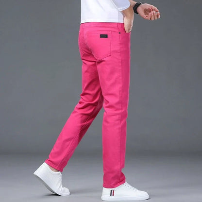 New Autumn Stretch Jeans Men's Clothing Slim Fashion Comfortable Hip-hop High Streetwear Male Elasticity Denim Trousers