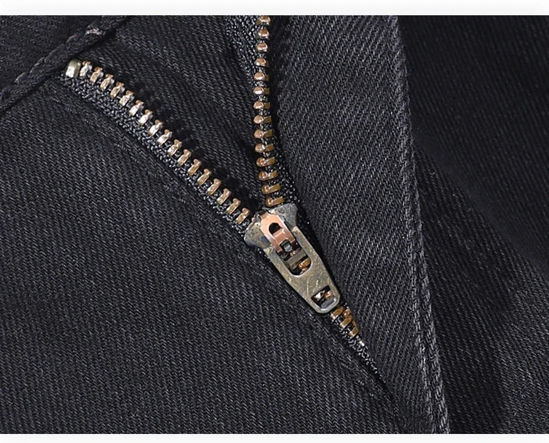 Male Brand New Autumn Jeans Men Black Casual Baggy Trousers Classic Straight Comfortable Wide Denim Trousers  Men Clothing