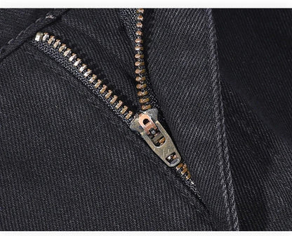 Male Brand New Autumn Jeans Men Black Casual Baggy Trousers Classic Straight Comfortable Wide Denim Trousers  Men Clothing
