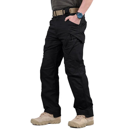 Plus Size 6XL Mens Tactical Pants Multiple Pocket Elasticity Military Urban Commuter Tacitcal Trousers Men Slim Fat Cargo Pants