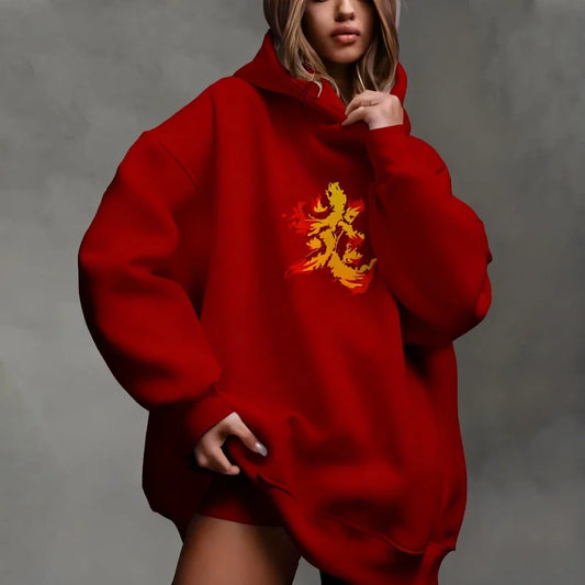 Demon Slayer Men's Women's Hoodie Sweatshirt Rengoku Kyojuro Anime Spring Autumn Winter Boy Y2k Long-sleeved Parent-child Outfit
