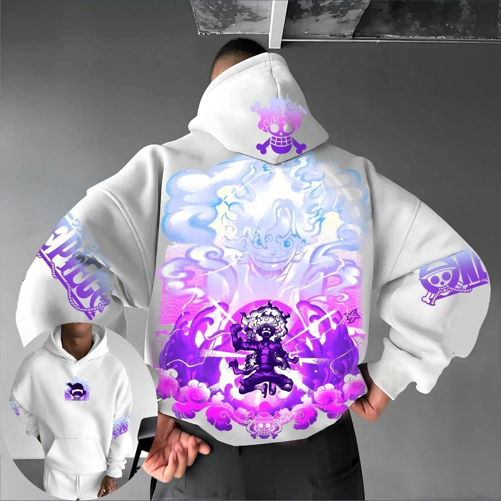 ONE PIECE Men's Hoodie Sweater Monkey D. Luffy Anime Spring and Autumn Boy Children's Long Sleeve Niche Parent-Child Clothing
