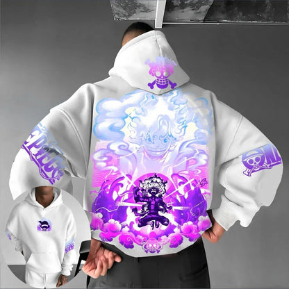 ONE PIECE Men's Hoodie Sweater Monkey D. Luffy Anime Spring and Autumn Boy Children's Long Sleeve Niche Parent-Child Clothing
