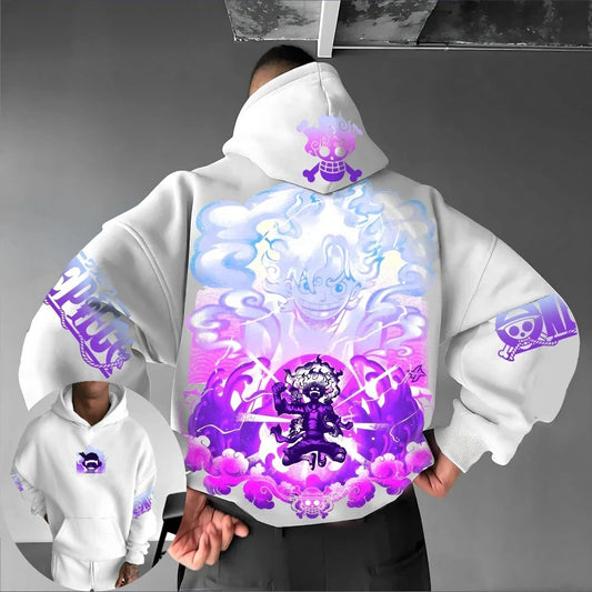 ONE PIECE Men's Hoodie Sweater Monkey D. Luffy Anime Spring and Autumn Boy Children's Long Sleeve Niche Parent-Child Clothing