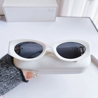 New Cat Eye Retro Fashion Sunglasses for Women Ins UV400 Vintage  UV400 Sun Glasses Gafas De Sol Vintage Sunglass Para Mujer