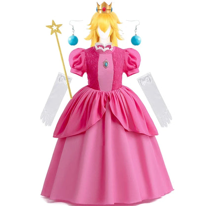Kids Girl Princess Dress Cosplay Princess Costume Children's Birthday Carnival Dress Girls Party Dress Performance Costume