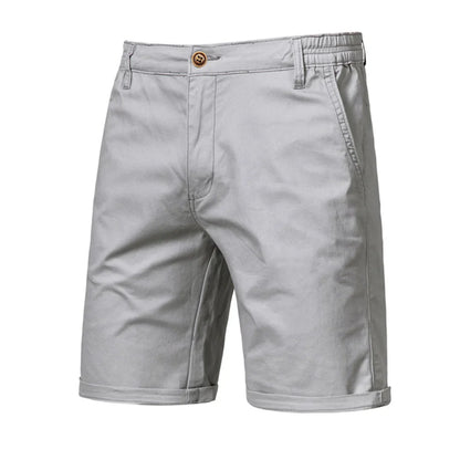 Summer 100% Cotton Solid Shorts Men High Quality Casual Business Social Elastic Waist Men Shorts 10 Colors Beach Shorts