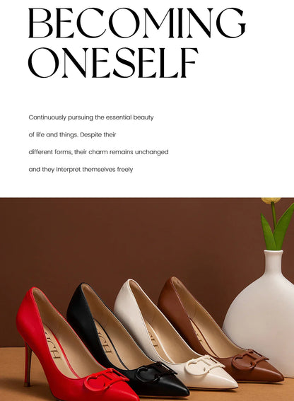 Woman shoes  High Heels New Pointed Metal Buckle Party Carnival Women's Shoes 9cm
