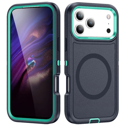 3IN1 Heavy Duty Otter Armor Box Phone Case for IPhone 17 Pro Max Air 16 15 14 Plus for Mag-Safe Wireless Charging Rugged Cover