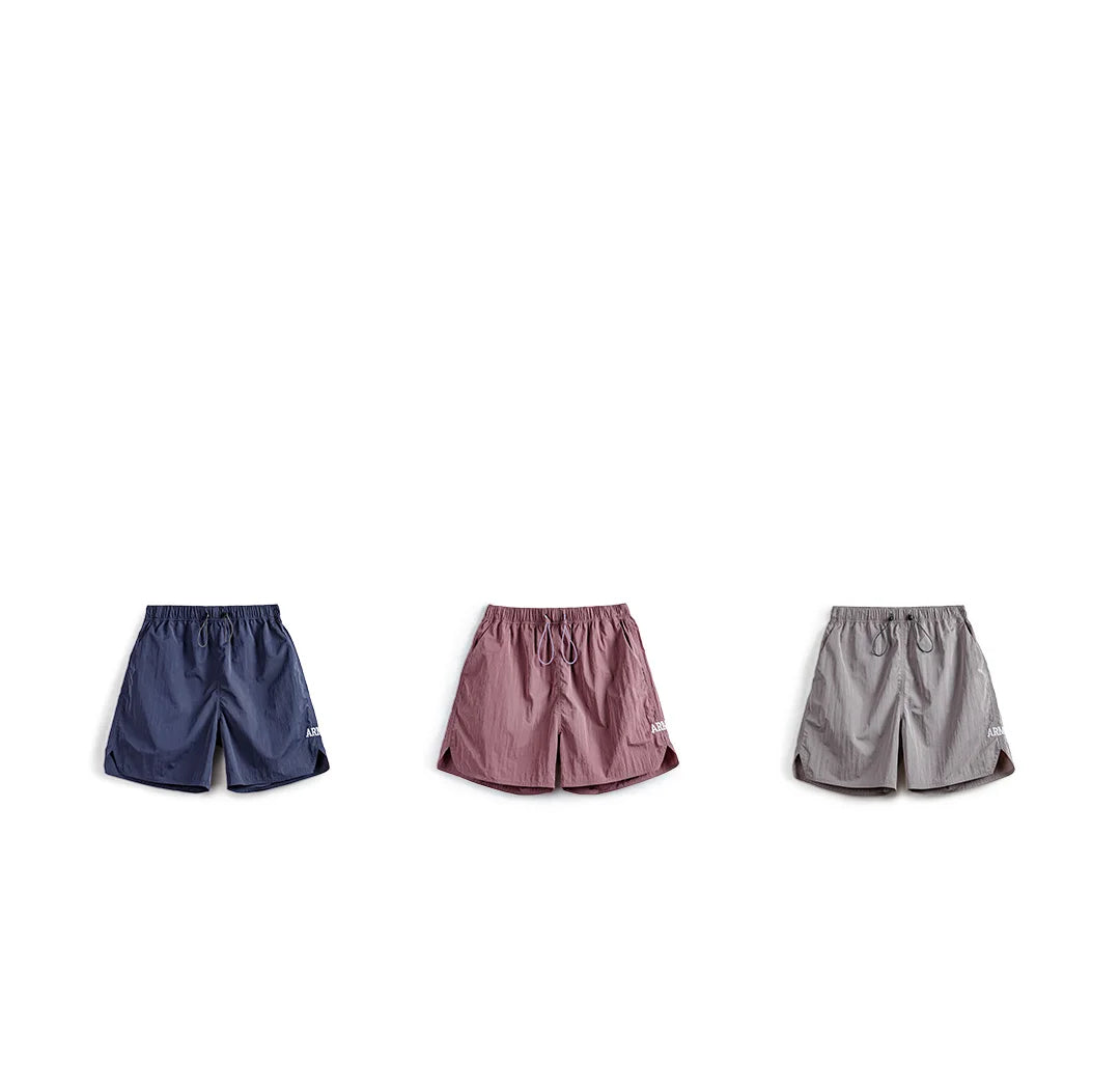 Retro Training Sports Shorts with Thin Letter Embroidered Straight Shorts for Men's Summer Fashion Pants