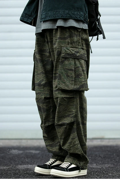 High Quality American Retro Ast Craft Camouflage Cargo Pants For Men Clothing Outdoors Tactical Pants Casual Baggy Trousers Male