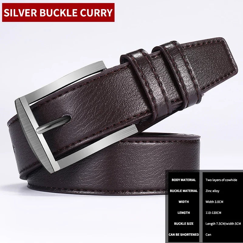 Men Belt Male High Quality Belt Men Male Genuiner Strap Luxury Pin Buckle Fancy Vintage Jeans Free Shipping