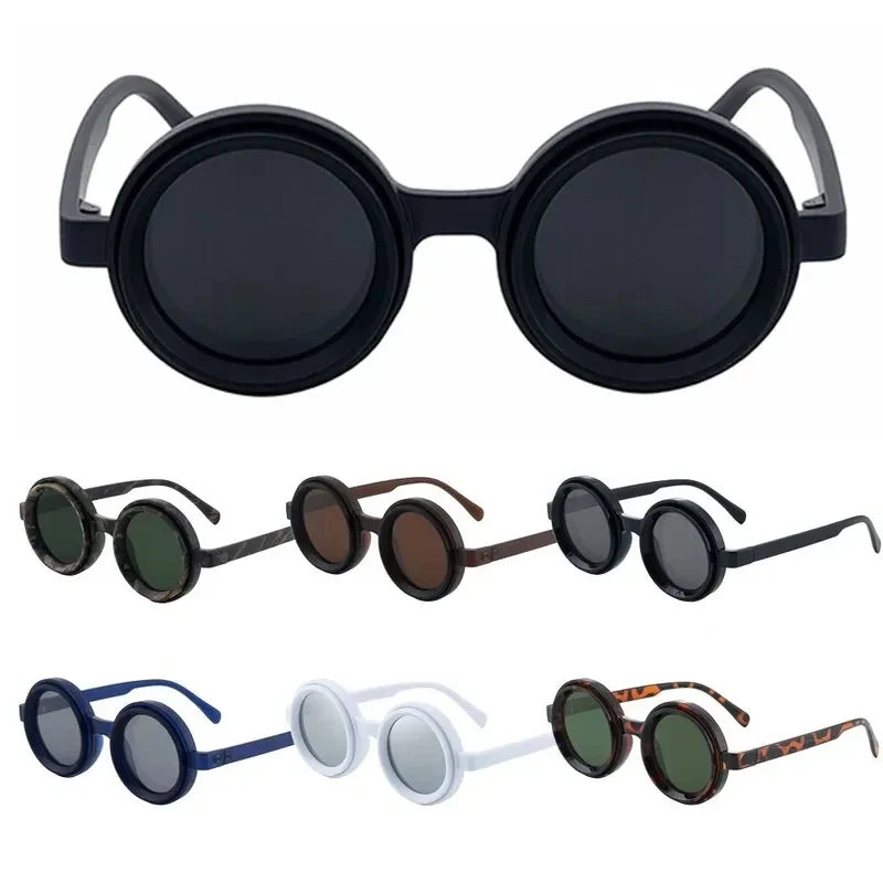 Fashion ND2-400 Adjustable Dimming Glasses 9 Level ND Filter Polarized Sunglasses UV400 Round Fishing Sunglasses Driving