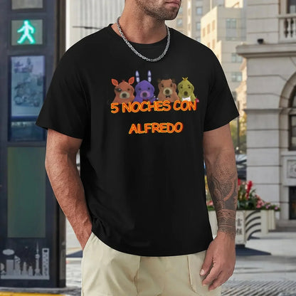 5 Noche Con Alfredo T-Shirt graphic tee shirt oversized t shirt Men's t shirts