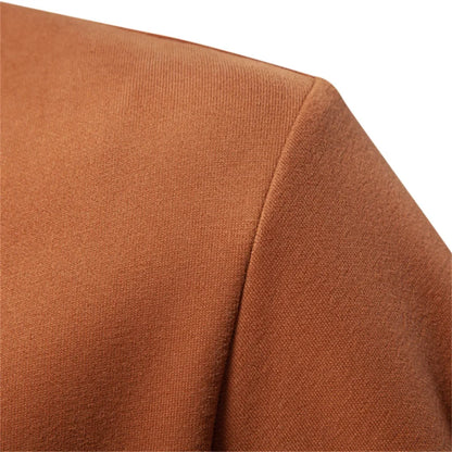 Mens Mock Neck Quarter Zip Sweatshirts Patchwork  Fashion Pullover Cotton-blend Sweatshirt for Men