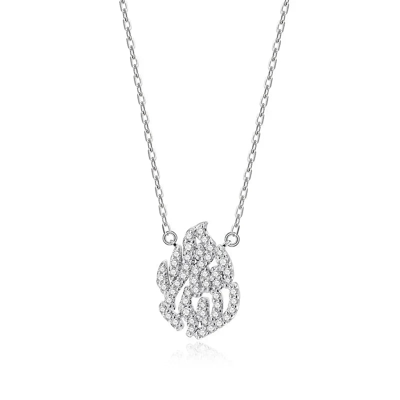 Original 100% Full Moissanite Pendant Necklace for Women Bride Luxury Quality Jewelry 925 Sterling Silver Chain Wholesale