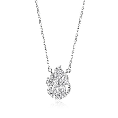 Original 100% Full Moissanite Pendant Necklace for Women Bride Luxury Quality Jewelry 925 Sterling Silver Chain Wholesale