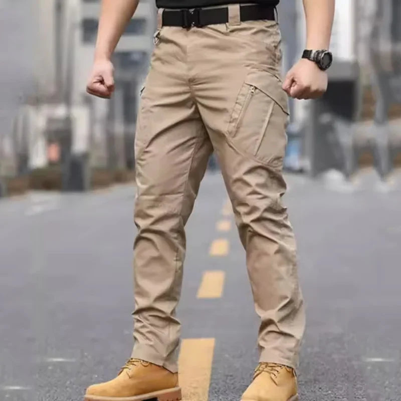 New Tactical 2-piece Set Pants Mens Outdoor Work Cargo Trousers Spring Summer Multi-pocket Waterproof Pant Training Hik Overalls